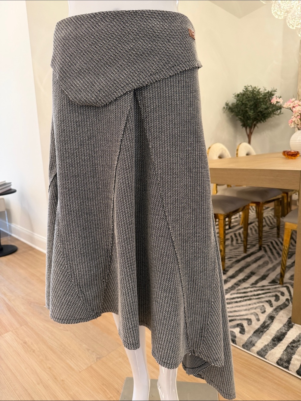 Peace Love World Asymmetrical Pull On Skirt